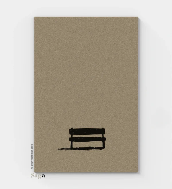 Bench brown vuneni tepih - smeđi dizajnerski tepih SAGA Zagreb