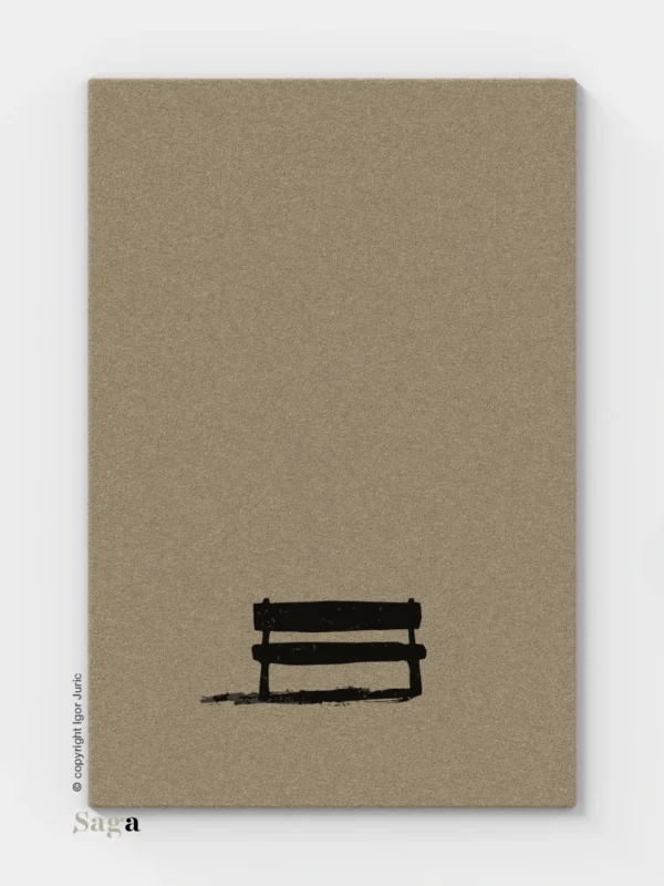 Bench brown vuneni tepih - smeđi dizajnerski tepih SAGA Zagreb