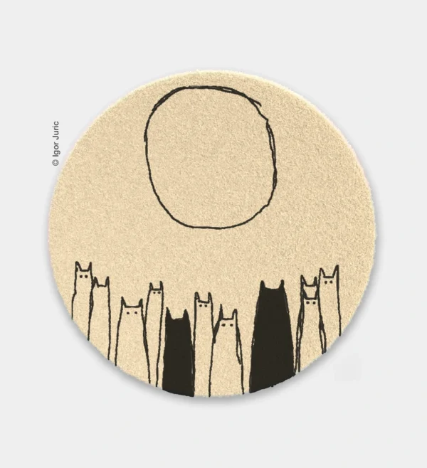 Gang CAT MAT - okrugla vunena podloga za mačke SAGA kolekcija