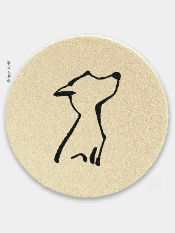 Hoću keks DOG MAT - okrugla vunena podloga za pse koji traže SAGA