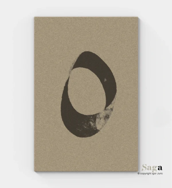 Veza vuneni tepih - apstraktni dizajn od 100% ovčje vune SAGA