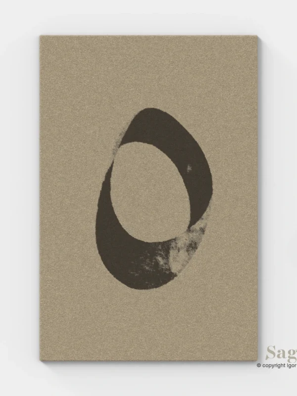 Veza vuneni tepih - apstraktni dizajn od 100% ovčje vune SAGA