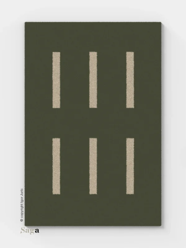 Vodilja vuneni tepih - dizajnerski tepih za dnevni boravak SAGA