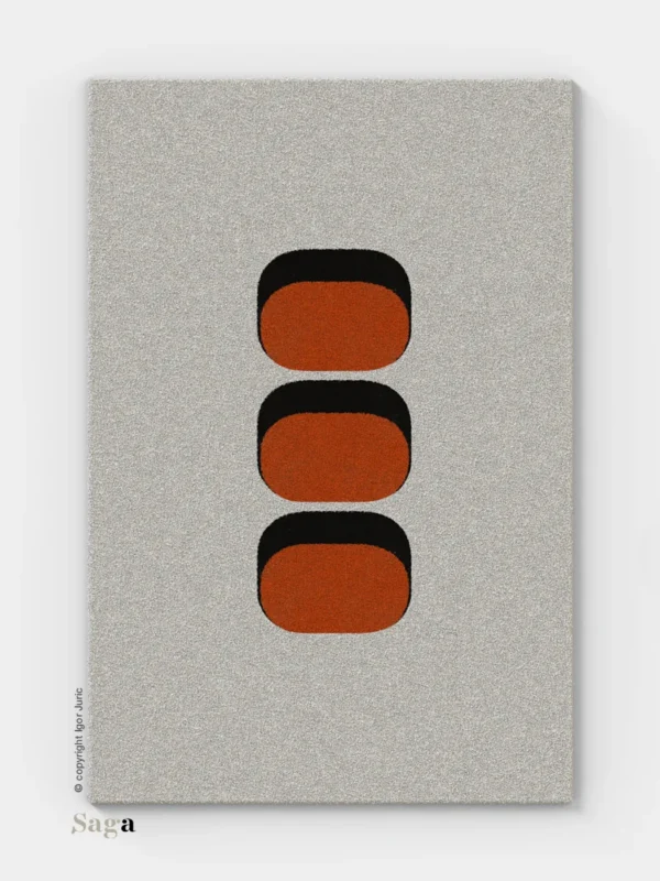 77 vuneni tepih zelena varijanta - moderan dizajn od 100% ovčje vune | SAGA