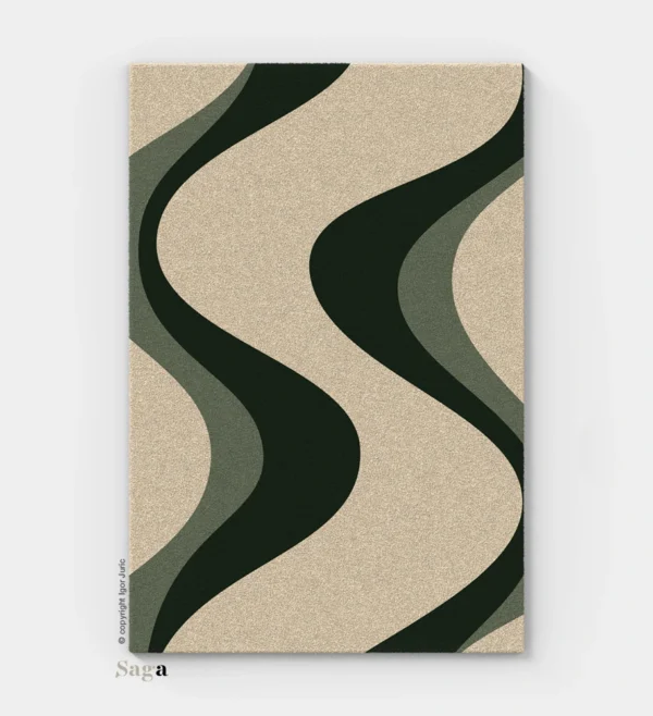 Tepisi Zagreb model Dubravkin Put: 100% ovčja vuna i 100% dizajn. Ručno taftani vuneni tepih debljine 20 mm, inspiriran zagrebačkim parkom. Prirodni mir.