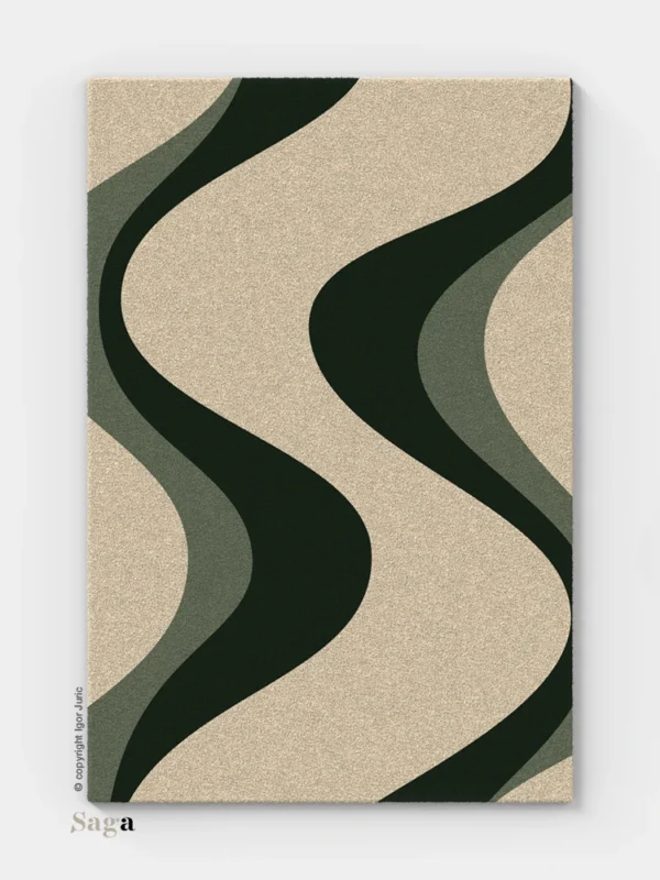 Tepisi Zagreb model Dubravkin Put: 100% ovčja vuna i 100% dizajn. Ručno taftani vuneni tepih debljine 20 mm, inspiriran zagrebačkim parkom. Prirodni mir.