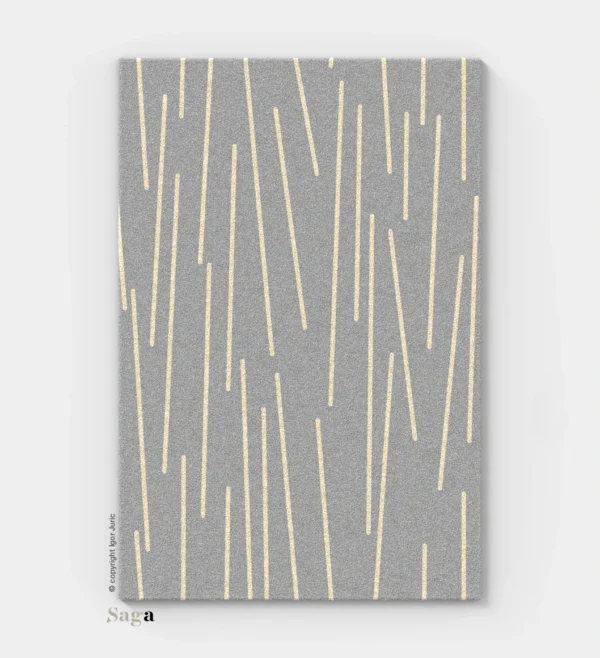 Tepisi Zagreb model Lonja: 100% ovčja vuna i 100% dizajn. Ručno taftani vuneni tepih debljine 20 mm, inspiriran hrvatskom rijekom. Prirodni tok.