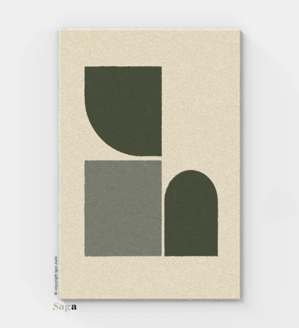 Tepisi Zagreb model Lopud: 100% ovčja vuna i 100% dizajn. Ručno taftani vuneni tepih debljine 20 mm, inspiriran jadranskim otokom. Mediteranski šarm.