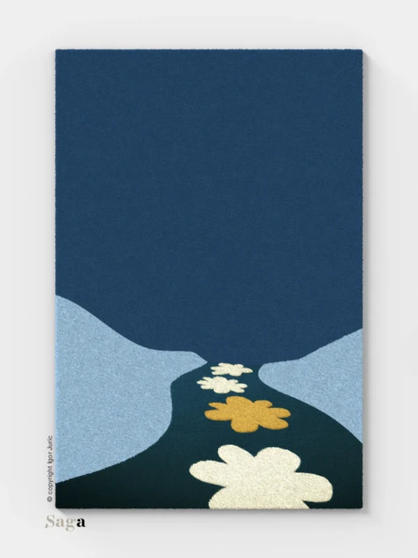 Tepisi Zagreb model Sljeme: 100% ovčja vuna i 100% dizajn. Ručno taftani vuneni tepih debljine 20 mm, inspiriran zagrebačkom planinom. Prirodna toplina.