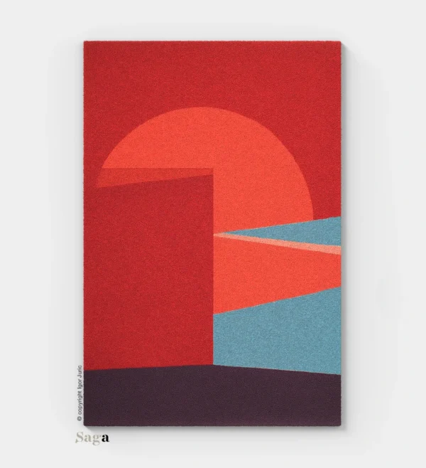 Tepisi Zagreb model Zagrebčanka: 100% ovčja vuna i 100% dizajn. Ručno taftani vuneni tepih debljine 20 mm, posvećen ikoni grada. Zagreb u tepihu.