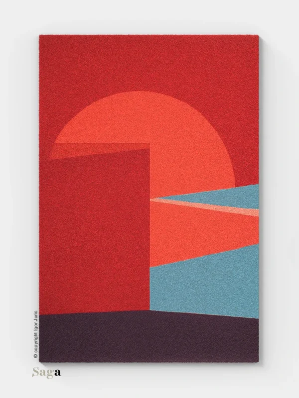 Tepisi Zagreb model Zagrebčanka: 100% ovčja vuna i 100% dizajn. Ručno taftani vuneni tepih debljine 20 mm, posvećen ikoni grada. Zagreb u tepihu.