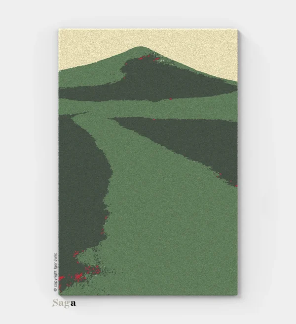 Tepisi Zagreb model Zeleno Brdo: 100% ovčja vuna i 100% dizajn. Ručno taftani vuneni tepih debljine 20 mm, zelenih tonova koji oživljavaju prostor.