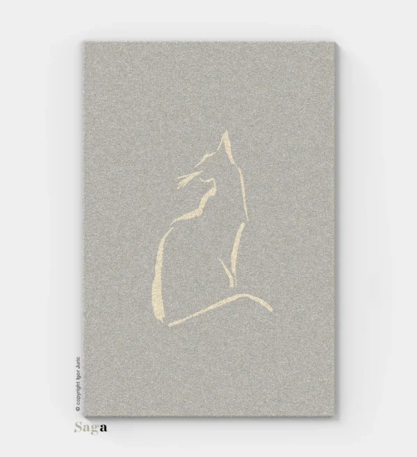 Mačka na CAT MAT vunenom tepihu - 100% ovčja vuna bez alergena SAGA