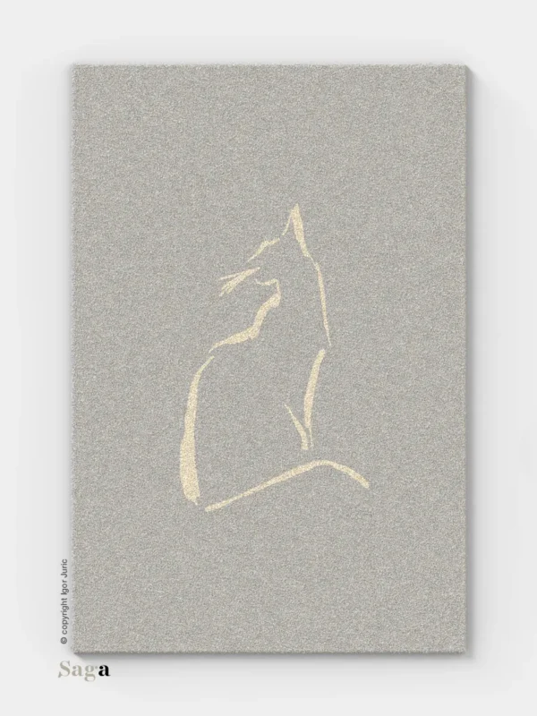 Mačka na CAT MAT vunenom tepihu - 100% ovčja vuna bez alergena SAGA