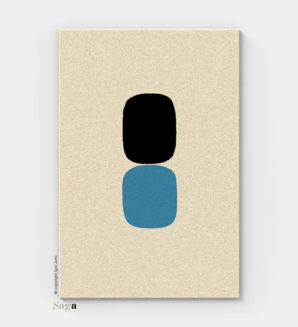 IB vuneni tepih - minimalistički dizajn od 100% ovčje vune 2 cm | SAGA Zagreb