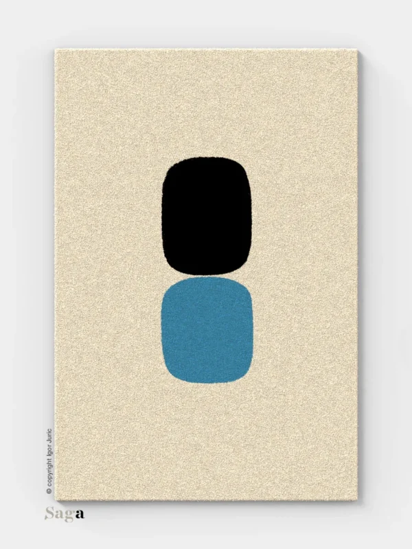 IB vuneni tepih - minimalistički dizajn od 100% ovčje vune 2 cm | SAGA Zagreb