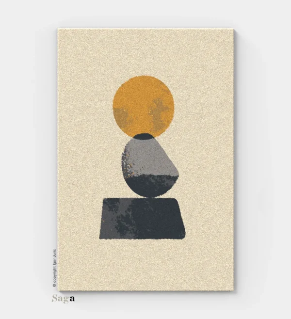 Stonemoon vuneni tepih krem varijanta - dizajnerski tepih od vune | SAGA Zagreb