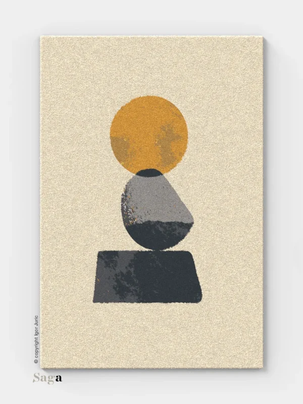 Stonemoon vuneni tepih krem varijanta - dizajnerski tepih od vune | SAGA Zagreb