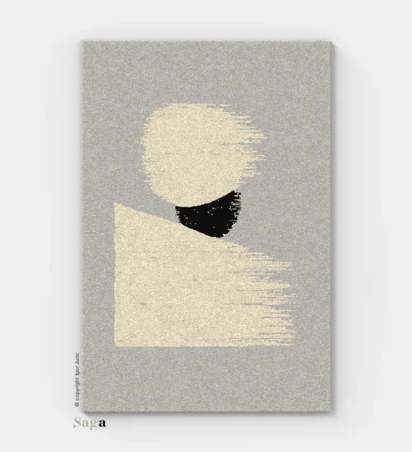 View vuneni tepih siva varijanta - dizajnerski tepih 100% ovčja vuna | SAGA