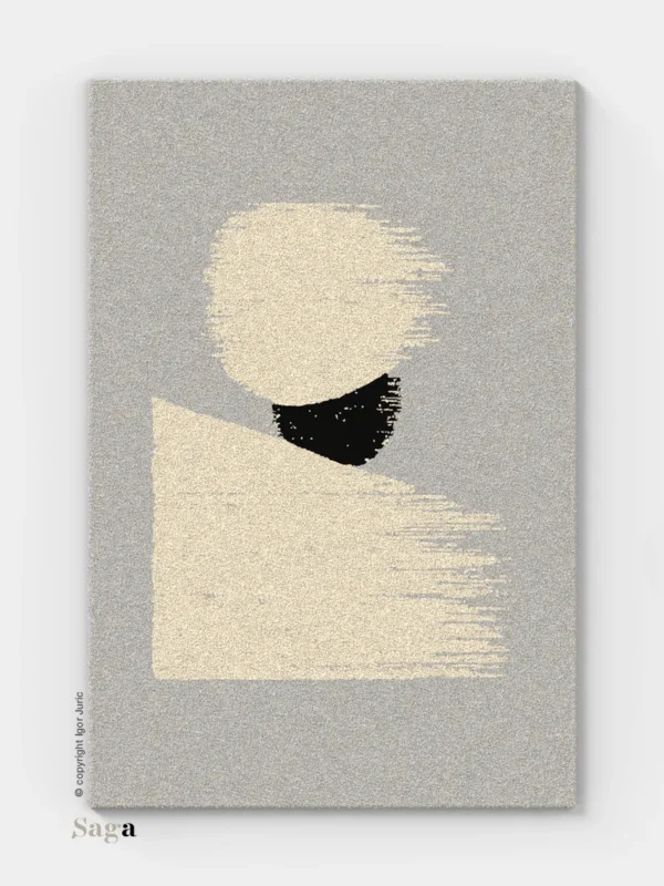 View vuneni tepih siva varijanta - dizajnerski tepih 100% ovčja vuna | SAGA