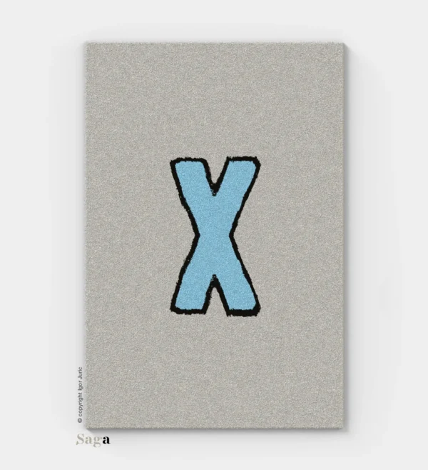 X vuneni tepih siva varijanta - dizajnerski tepih od 100% vune | SAGA